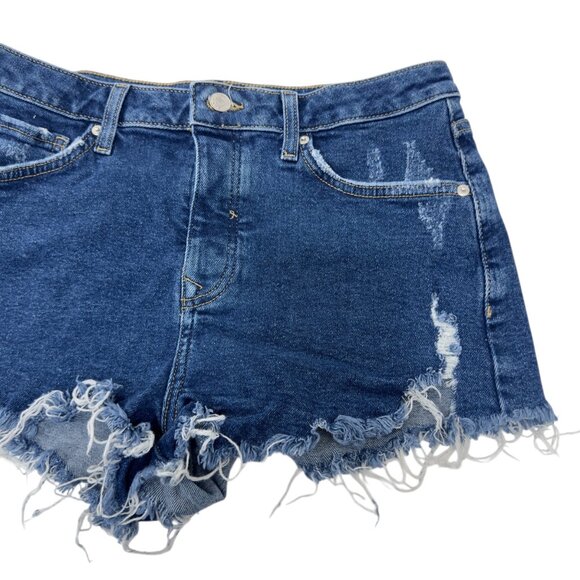 Forever 21 Premium Womens Distressed Denim High-Waisted Short Short  Size 28 - Picture 9 of 14